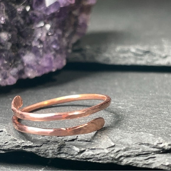 Artisan Adjustable Copper Wrap Ring - Picture 3 of 13